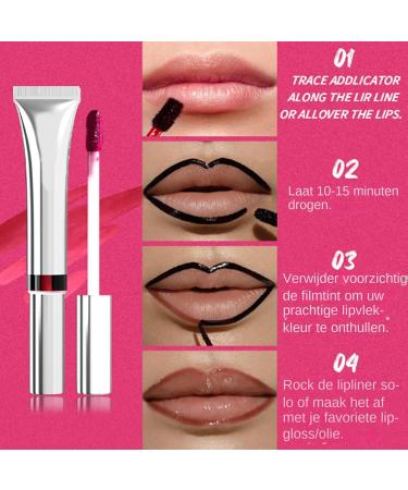 Peel off lip linerPeel off lip linerLong wear lip liner Waterproof long lasting highly pigmented color peel of lip gloss color stick set of 3 for women - Buy Online on GoSupps.com