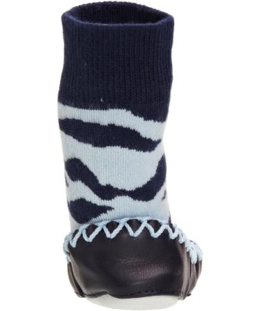 Mocc Ons Washable Leather Sole Slipper Socks - 12-18 Months Zebra Stripe - Buy Online on GoSupps.com