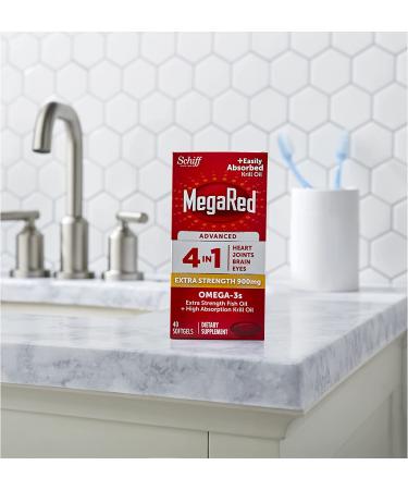 Schiff MegaRed Advanced 4-in-1 Omega-3s Extra Strength 900 mg - 40 Softgels - Buy Online on GoSupps.com