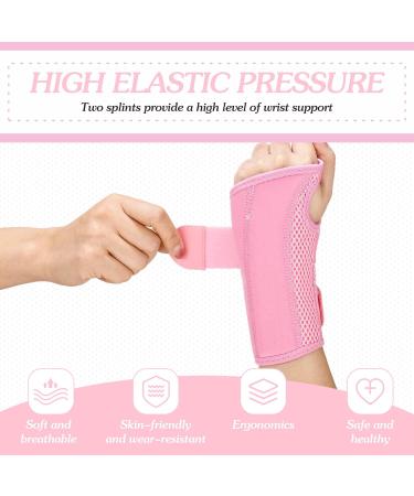 Wrist Brace for Carpal Tunnel Relief - Adjustable Support for Men & Women | Night Sleep Protector - Pink Small/Medium - Buy Online on GoSupps.com