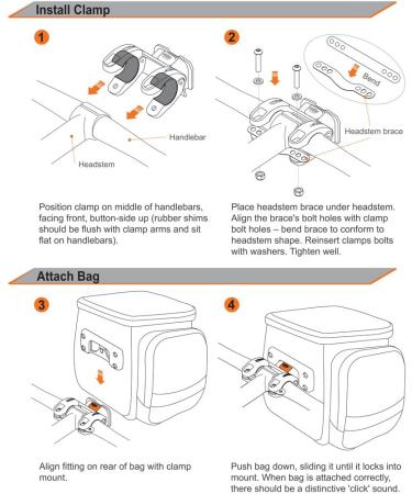 Ibera Bike Handlebar Bag for Camera Equipment  Clip-on Quick Release Bicycle Bag with Rain Cover and Map Sleeve  Medium (IB-HB4) - Buy Online on GoSupps.com