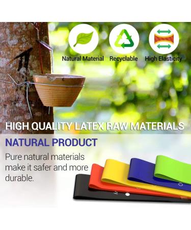 TechStone Resistance Bands Set - Pack of 5 Elastic Bands for Home Gym Workout - Great Fitness Equipment for Men and Women - Yoga Training - Free Carrying Bag - Buy Online on GoSupps.com