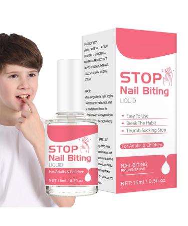 Anti Bite Nail Polish - 0.5 fl oz Anti Bite Nail Cap Stop Thumb Sucking and Nail Biting Habit Anti Bite Nail Polish Nail Bite Remover
