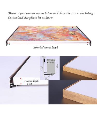 Emuledo Metal Frame Floater for 20X16 Canvas - Light Gold | DIY Home Decor & Wall Art Painting Frame Kit - Buy Online on GoSupps.com