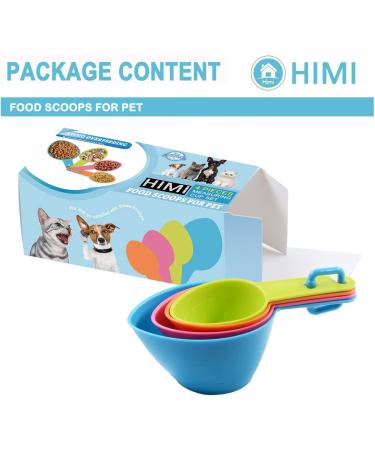 HINMAY Pet Food Scoops Set - Plastic Measuring Cups for Dog, Cat, and Bird Food - Buy Online on GoSupps.com