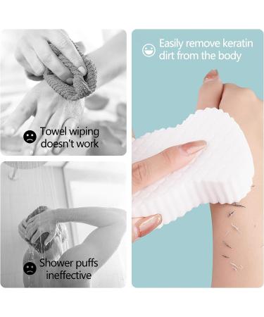 SLAKOZYT 3D Exfoliating Bath Sponge 4Pcs - Super Soft and Skin Friendly - Ideal for Adults, Children, and Pregnant Women - Gray, Pink, Blue, White - Buy Online on GoSupps.com