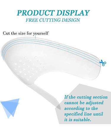 Shoe Crease Protector 2 Pair Set for Men's US Size 7.5-12 - Soft Material, Running & Casual Shoe Toe Box Crease Guard in White & Black - Buy Online on GoSupps.com