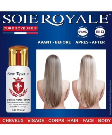 Soie Royale BIO Silky Treatment 66 ml Organic Royal Lily Extract Silk Proteins Vitamins E-F Hair Face Body Care Nourishes Hydrates Detangles with Intense Shine Alcohol-Free Made in France - Buy Online on GoSupps.com