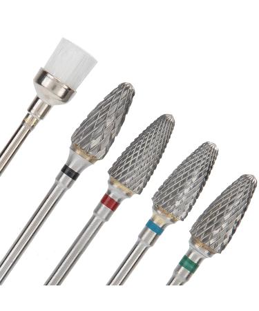 5pcs Tungsten Steel Nail Drill Bit Set | 2.35mm Polishing & Grinding Head for Dead Skin Removal - Buy Online on GoSupps.com