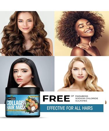 Collagen Hair Mask & After Shower Conditioner with Black Seed Oil Argan Oil & Shea Butter - Nourish Gorgeous Hair (100 gm - Buy Online on GoSupps.com