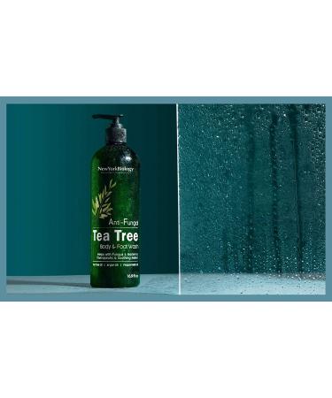New York Biology Tea Tree Body Wash - Soothes Itchy Skin, Jock Itch, Athlete's Foot, Eczema, Acne & Body Odor - Moisturizing Wash for Men & Women - 16 Fl Oz - Buy Online on GoSupps.com