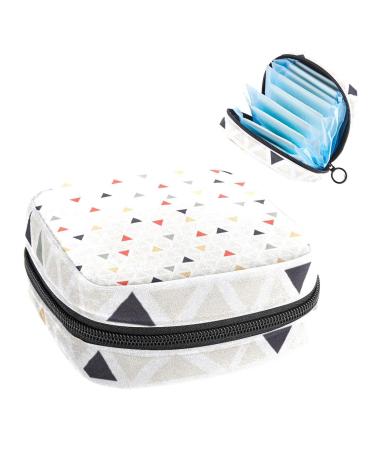 Women's bonds Storage pockets Stillpad Halter Modern Colorful Triangle Pattern Pattern Period Kit Bag Feminine Product Bay For Women Girls Color1