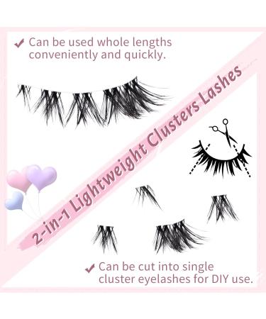 Shop 10 Pairs D Curl False Eyelashes - DIY Waterproof Lash Extension Kit | Fluffy 3D Anime Lashes with Clear Band - MinK (3D09 - Buy Online on GoSupps.com