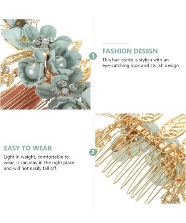 Healeved Crystal Flower Wedding Hair Comb - Hair Combs Hair Accessories for Women Green Bridesmaid Bridal Hair Accessories for Wedding Prom Birthday Party - Hair Accessories Wedding Guest - Buy Online on GoSupps.com