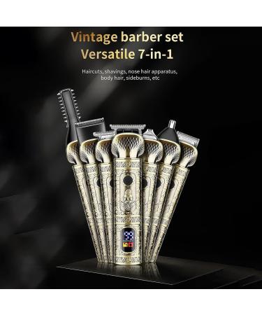 Buy 7-in-1 Professional Hair Clippers - Cordless Full Barber Set | Electric Metal Trimmer & Shaver for Precision Grooming Worldwide - Buy Online on GoSupps.com
