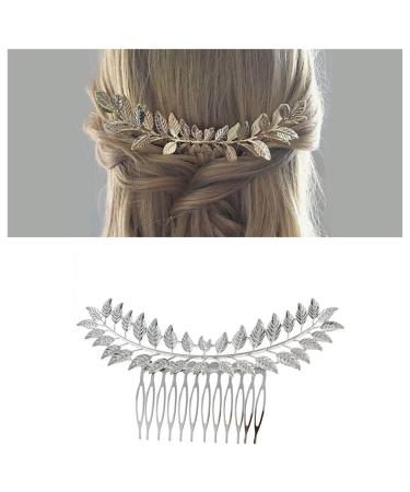 Inilbran boho sheet hair comb leaf gold bride hairpplate hair clip olive branch haircomb headdress vintage sheet headdress head jewelry for women bridesmaid wedding hair access - Buy Online on GoSupps.com