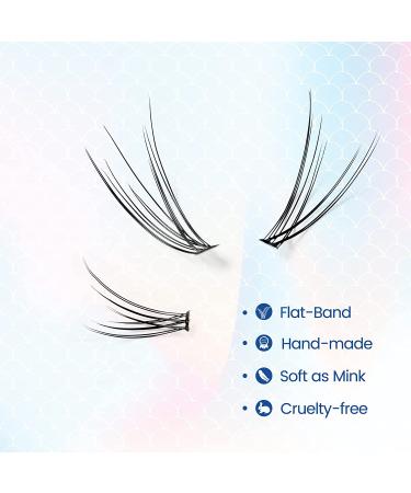 LANKIZ 12D DIY Eyelash Extension Kit for Beginners - 200 Pcs Individual Eyelashes with Glue, Tweezers - Faux Mink Cluster Lashes - 8-14mm Mix - DIY Lash Extension at Home - Buy Online on GoSupps.com