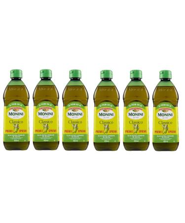 Monini Classico Press and Press Extra Virgin Olive Oil Squeeze Olive Oil Extra PET 450 ml Pack of 6