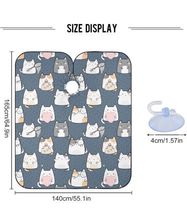 Waterproof Cartoon Cat Barber Cape - Funny Cheetah Haircut Bib for Men & Women | Unisex Hair Cutting Cape - Buy Online on GoSupps.com