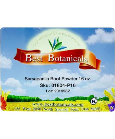 Best Botanicals Sarsaparilla Root Powder 16 oz. 16 Ounce (Pack of 1) - Buy Online on GoSupps.com