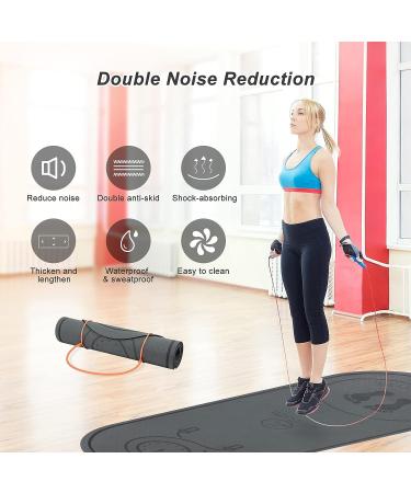 Non-Slip Jump Rope Mat for Indoor Outdoor Exercise - High-Density Workout Pad for Home Gym - 71 x 24 Grey - Buy Online on GoSupps.com