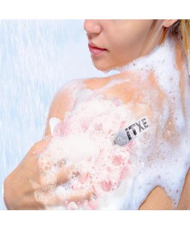 Premium Bath Sponge Shower Scrubber 4 Pack - Exfoliating Loofah Sponge Set for Men and Women - Heavy Duty Body Scrubber - 75g - Blue, Green, Pink, Yellow - 8 Piece Set - Buy Online on GoSupps.com