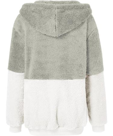 Women's Oversized Fleece Plush Hoodie Jacket - Warm Fluffy Zippered Long-Sleeved Stand-Up Collar for Winter - Buy Online on GoSupps.com