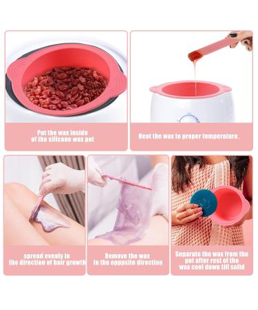 4PCS Silicone Wax Pot & Warmer Liner Set | Easy-to-Clean Non-Stick Bowl for Hair Removal | Includes 4 Spatulas | 14 Oz Capacity - Buy Online on GoSupps.com