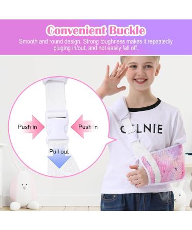 Kids Arm Sling for Shoulder Injury - Pink Butterfly Medical Sling with Removable Pad for Girls (Small - Buy Online on GoSupps.com