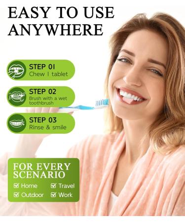 EASYES Probiotic Toothpaste Tablets with Nano Hydroxyapatite Fluoride-Free Tooth Tabs for Enamel Care & Fresh Breath Travel-Friendly Oral Care (Watermelon Mint) - Buy Online on GoSupps.com