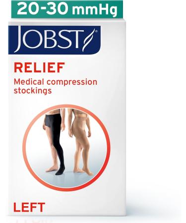 JOBST Relief Compression Stockings 20-30mmHg | Unisex Open Toe Black X-Large - Comfortable International Shipping - Buy Online on GoSupps.com
