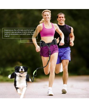 Manificent Hands Free Dog Leash for Medium Large Dogs Wide Padded Waist Leash Bungee Leash Dog Running Leash for Dog with Reflective Stitching for Walks Jogging Running Hiking and Dog Training Black for 1 Dog - Buy Online on GoSupps.com