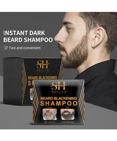 SEVICH Black Beard Dye Shampoo | Grey Coverage & Moisturizing Mustache Conditioner - Fragrance Free Beard Care - Buy Online on GoSupps.com