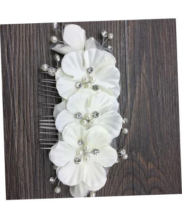 Didiseaon Wedding Hair Accessories Hair Side Combs Rhinestones Hair Comb Bridal Hair Comb Bridal Hair Accessories Bridal Side Combs White Korean Bridesmaid Headgear - Buy Online on GoSupps.com