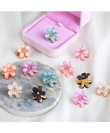 12 Multicolored Flower Hair Clips - Trendy Non-Slip for Weddings Valentine's Day & Beach Vacations - Buy Online on GoSupps.com