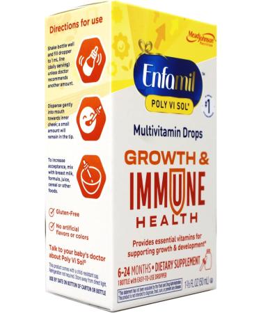 Enfamil Prenatals & Baby Vitamin Poly-Vi-Sol with Iron - 50mL Dropper Bottle - Buy Online on GoSupps.com