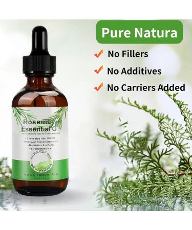 Hogdseirrs Rosemary oil for hair growth and hair loss in men and women rosemary essential oil for skin care pure nature 60 ml - Buy Online on GoSupps.com