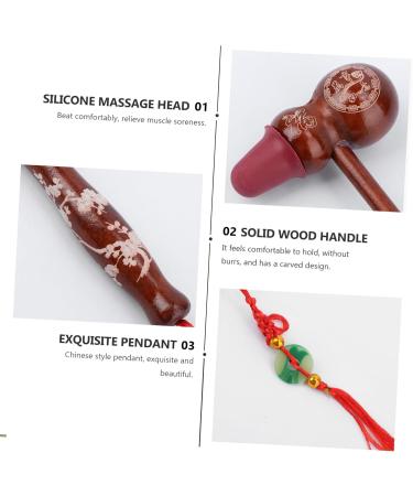 Minkissy 6-Piece Wooden Massage Hammer Set | Body Percussion & Full Body Massage Device for Relaxation - Buy Online on GoSupps.com
