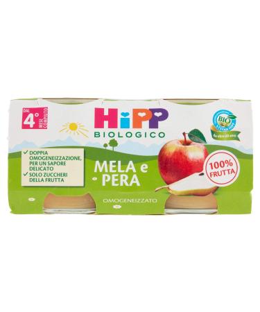Hipp Omogenized Apple and Pera 2 x 80 g
