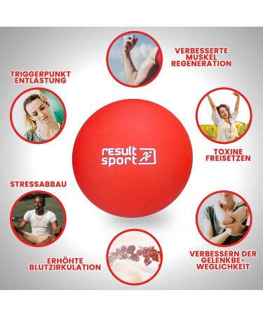 Resultsport Lacrosse Massage Ball for Plantar Fasciitis | Foot & Trigger Point Relief | Deep Tissue Myofascial Therapy (Red) - Buy Online on GoSupps.com