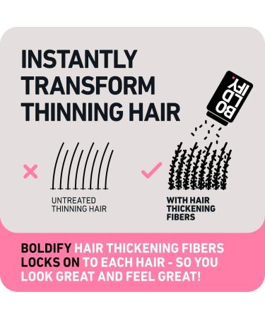 BOLDIFY Hair Fibers for Thinning Hair (DARK BROWN) - Natural Hair Powder for Instantly Concealing Hair Loss - Hair Thickener for Women & Men - 28g Bottle - Buy Online on GoSupps.com