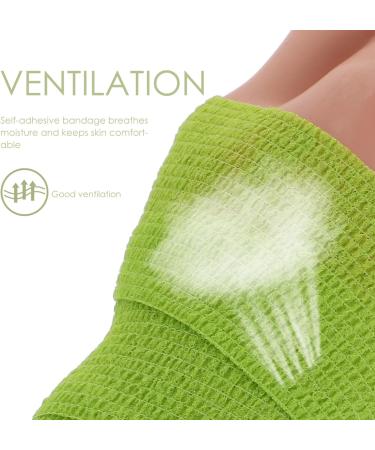 Mipcase Scar Tape - 3 Rolls Self-Adherent Flex Wrap for Sprains & Dog Paws - Breathable Green International Shipping - Buy Online on GoSupps.com