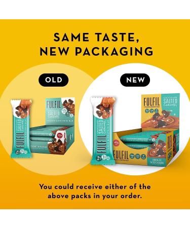 Fulfil Vitamin and Protein Bar (15 x 55 g Bars) Chocolate Salted Caramel Flavour 20 g High Protein 9 Vitamins Low Sugar - Buy Online on GoSupps.com