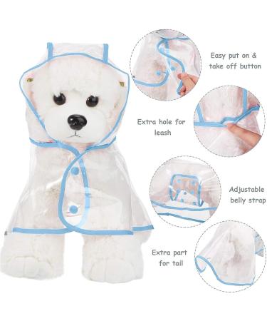 Waterproof Dog Raincoat with Hood | Petcute Medium & Large Blue PVC Coat - Breathable & Transparent - Buy Online on GoSupps.com