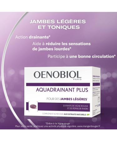OENOBIOL - Dietary Supplements - Slimming - Aquadrainant Plus - Light Legs(1) - 15 Days Program - 1 Box of 45 Tablets - Buy Online on GoSupps.com