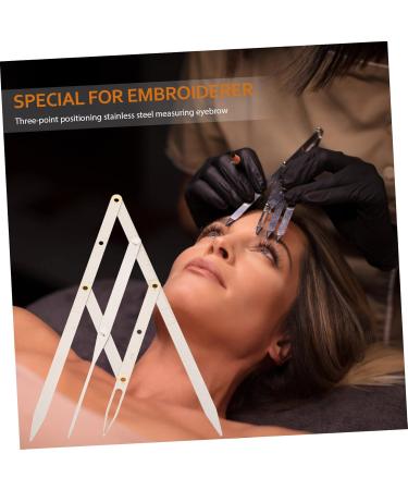 BIUDECO Eyebrow Tools 1pc Second Generation Scale Metal Stencils Make up Kit Eyebrow Measuring Rulers Bagged 25x5x0.6cm Silver - Buy Online on GoSupps.com