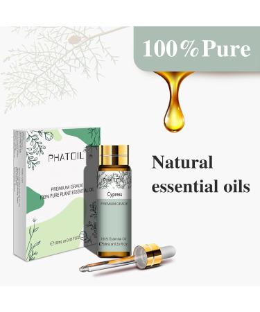 Pure Cypress Essential Oil 10ML - Undiluted & Cruelty-Free - for Diffusers - 10.00 ml (Pack of 1) - Buy Online on GoSupps.com