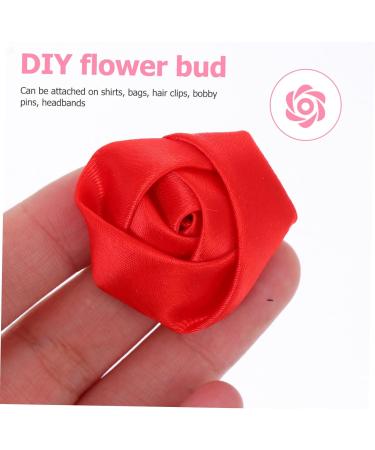 Housoutil 100 Pcs Headwear Material Wedding Hair Accessories Diy Hair 3d Rosebud Diy The Flowers Crafts Bride 3.5X3.5cmx5pcs Assorted Colorx5pcs - Buy Online on GoSupps.com