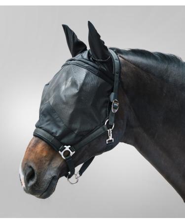 WALDHAUSEN Fly Mask Premium with halter black PON PON black