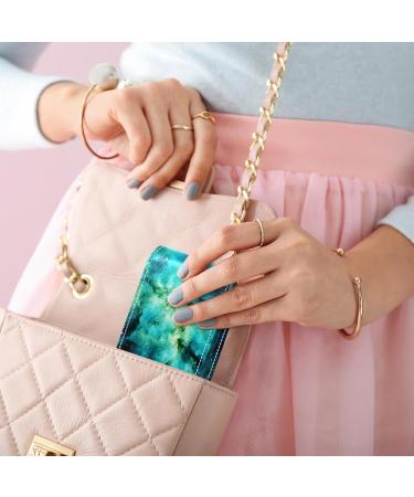 Buy Travel Lipstick Organizer Case - Portable Makeup Bag with Mirror | Blue & Green Galaxy Design - Buy Online on GoSupps.com
